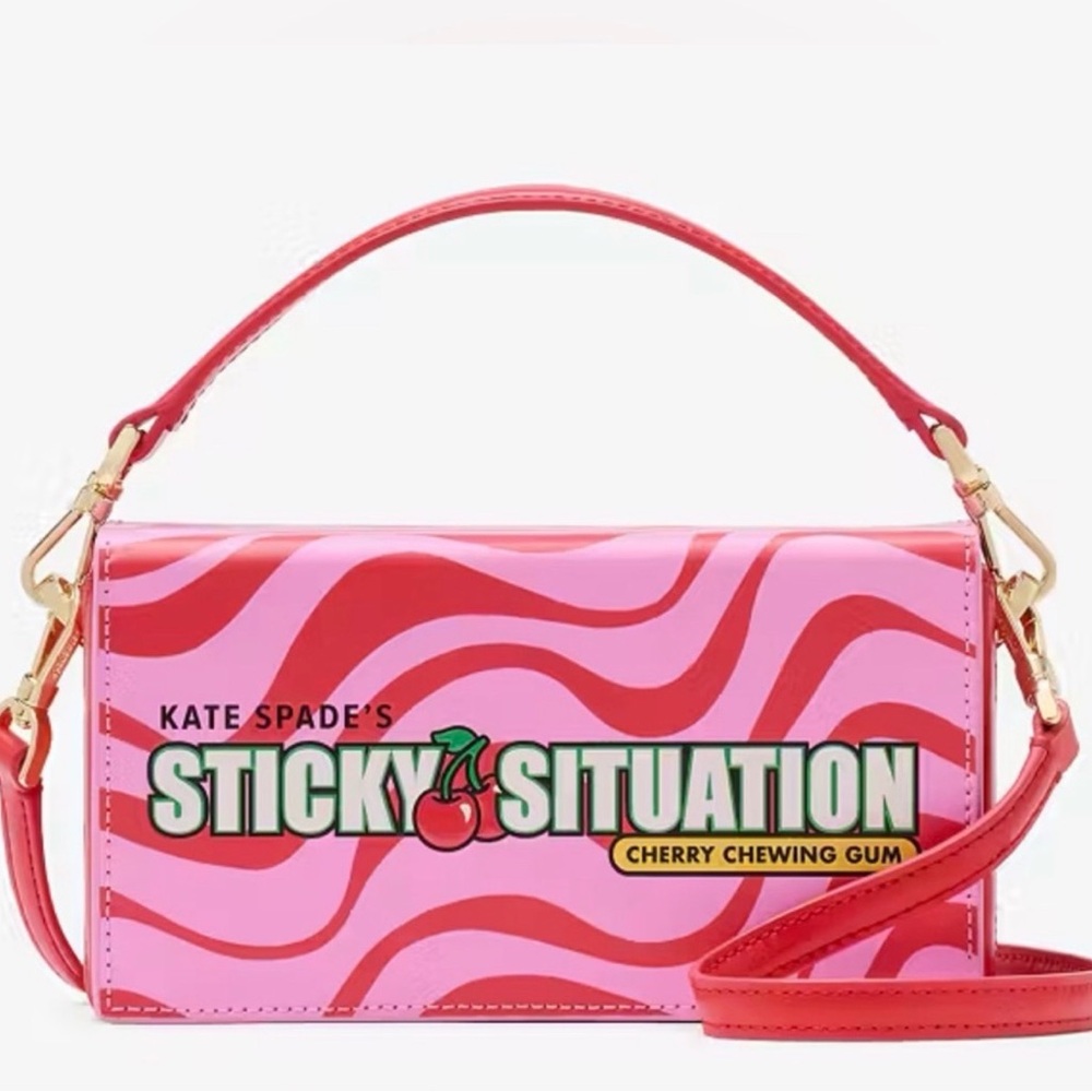 Kate Spade Pink & Sticky Situation' Cherry Crossbody Bag NWT